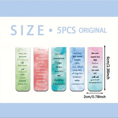 5PCS Scriptures Magnetic Bookmarks