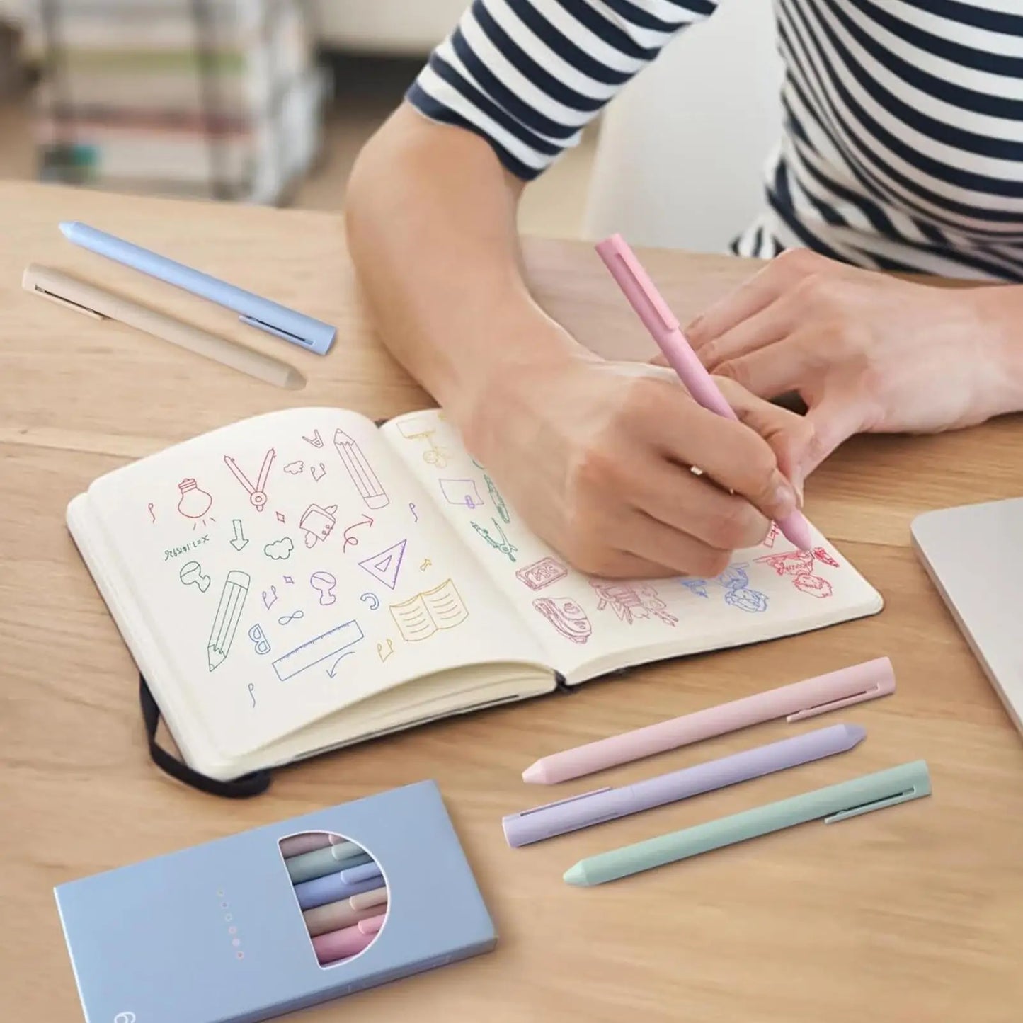 A Beautiful Year Pen Pack – 6 Retro Color Gel Pens for Journaling & Everyday Writing