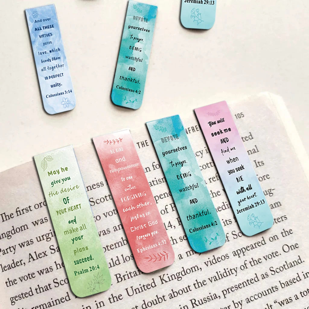 5PCS Scriptures Magnetic Bookmarks