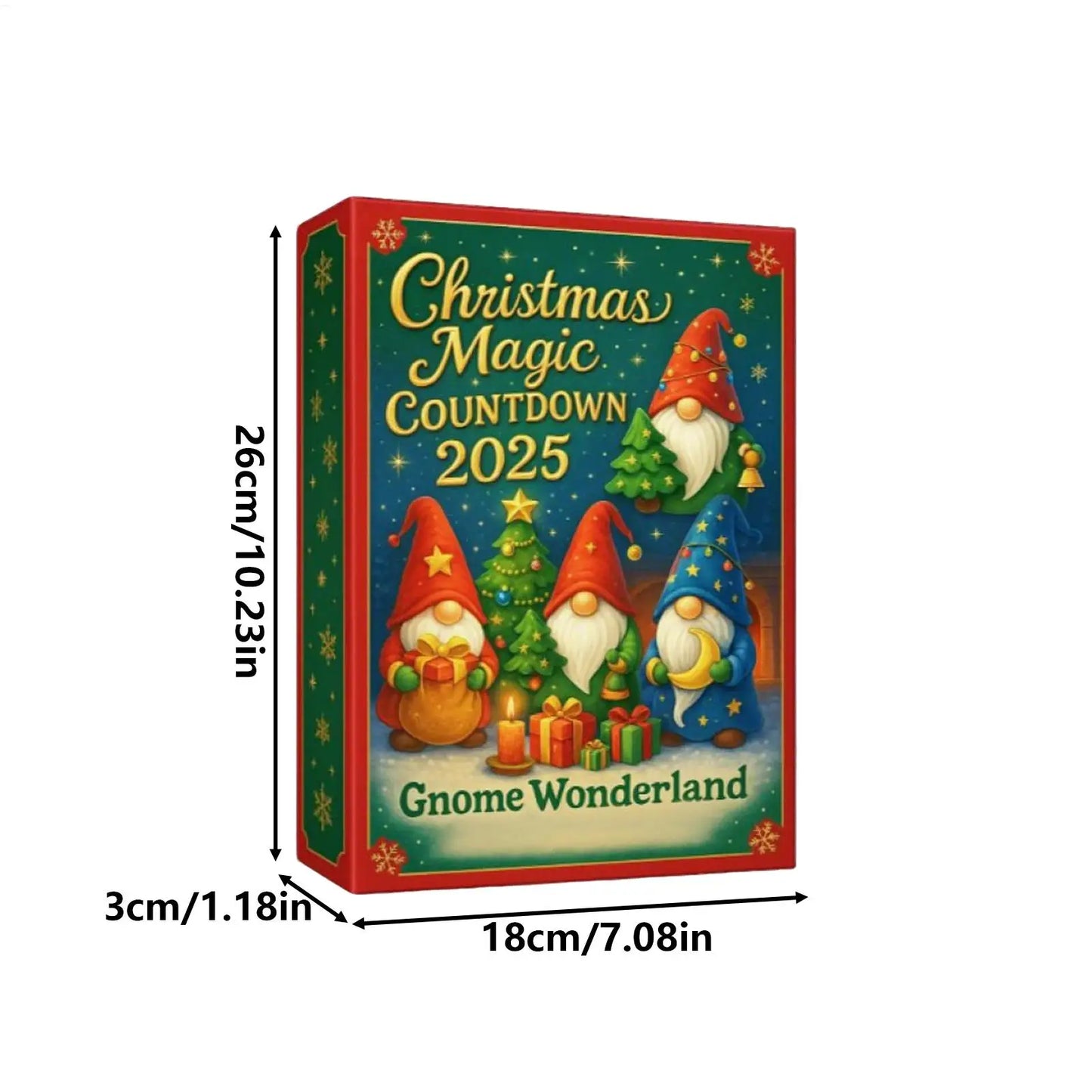 Gnome Christmas Advent Calendar – 24 Acrylic Ornaments Holiday Countdown