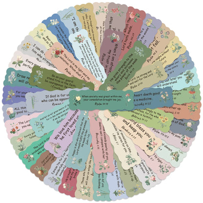 50pcs Flowers Bible Verse Stickers