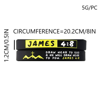 Christian Bible Verse Silicone Bracelet
