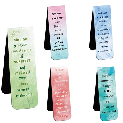 5PCS Scriptures Magnetic Bookmarks