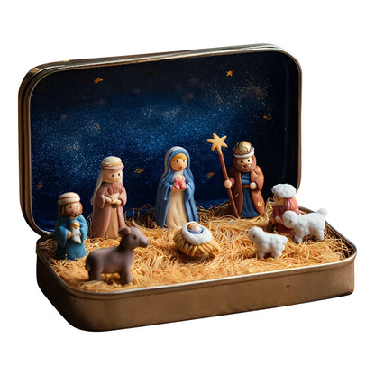 Christmas Nativity Cabin Set