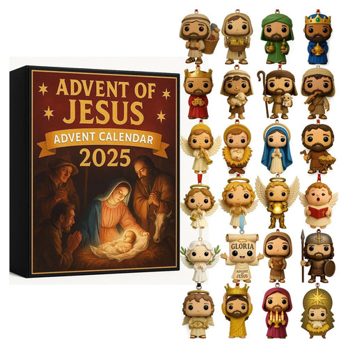 Jesus Christian Advent Calendar – 24 Acrylic Ornaments Christmas Countdown