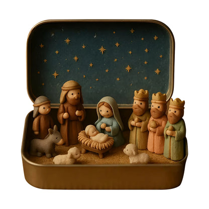 Christmas Nativity Cabin Set