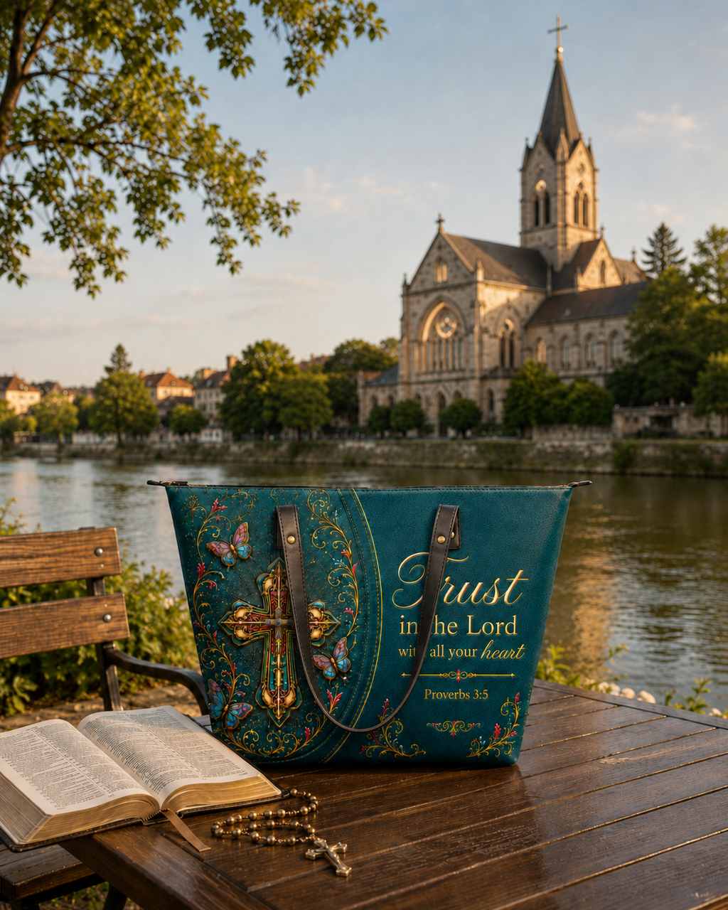 "Sacred Trust" Leather Tote Bag