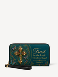 Sacred Trust PU Leather Wallet - Christian Wallet, front view