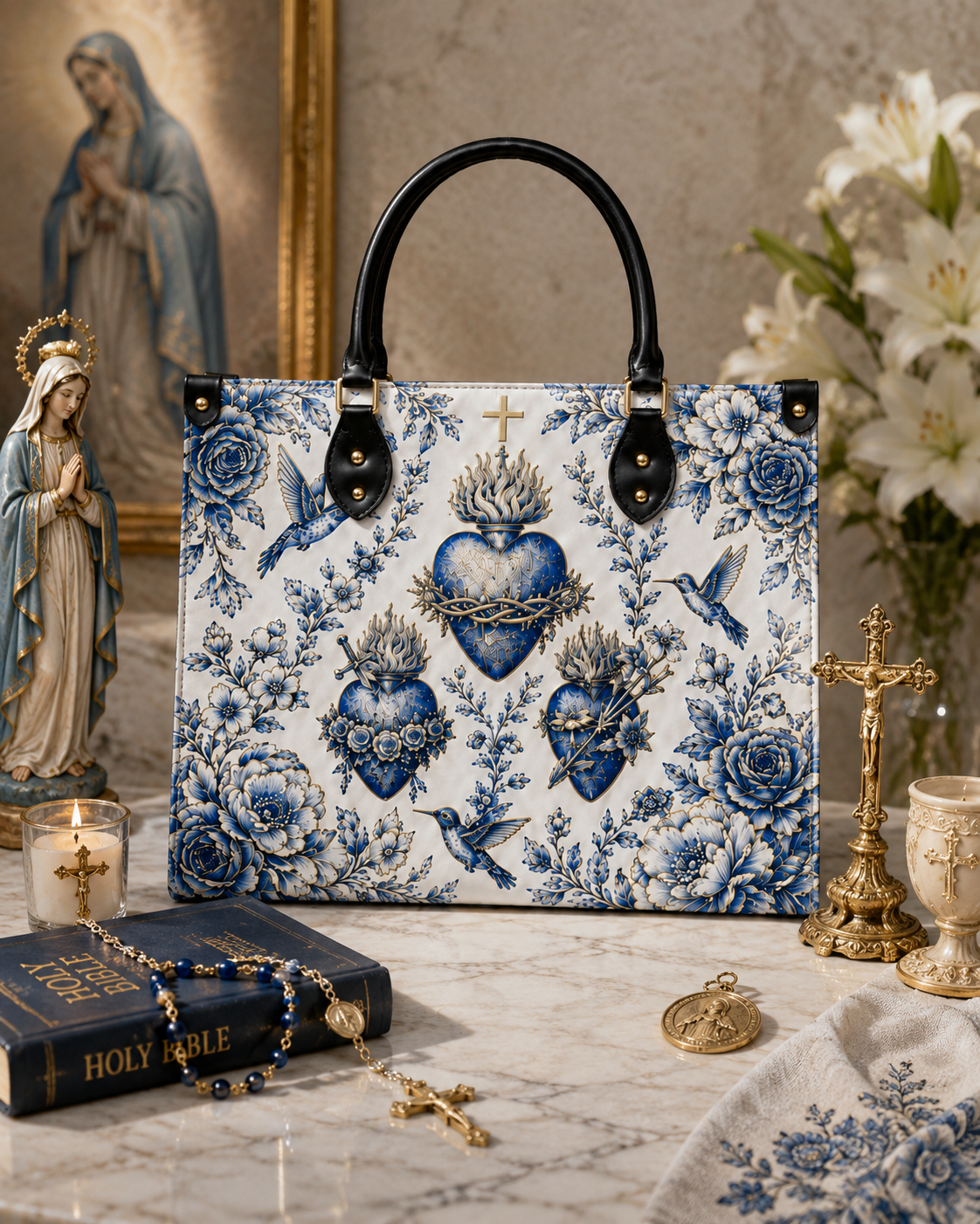 "Sacred Heart" Leather Handbag