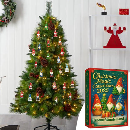 Gnome Christmas Advent Calendar – 24 Acrylic Ornaments Holiday Countdown