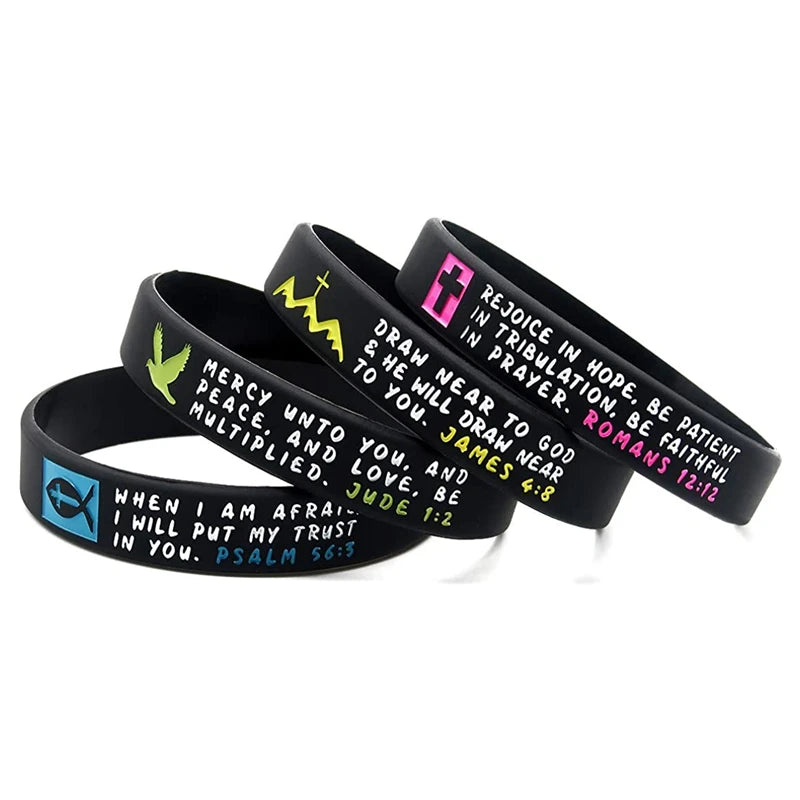 Christian Bible Verse Silicone Bracelet
