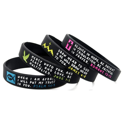 Christian Bible Verse Silicone Bracelet