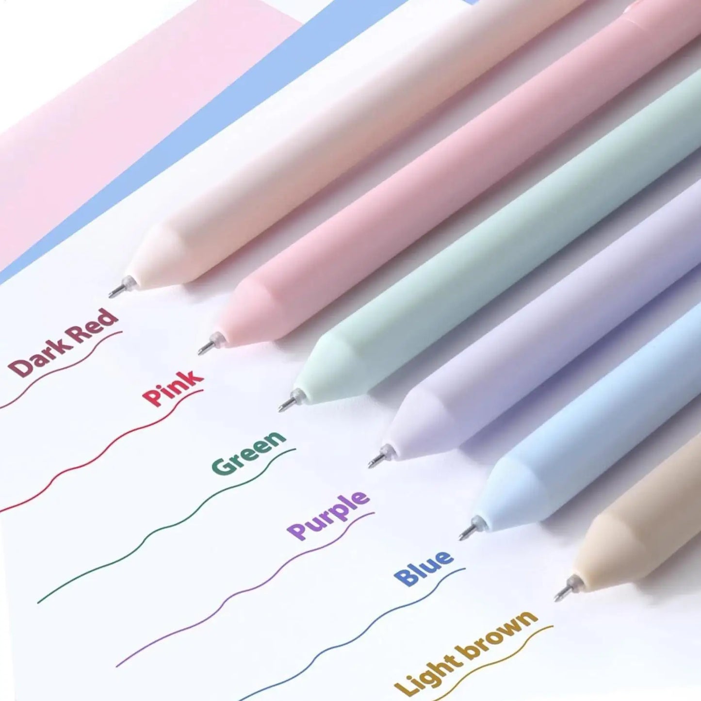 A Beautiful Year Pen Pack – 6 Retro Color Gel Pens for Journaling & Everyday Writing