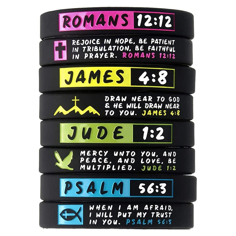 Christian Bible Verse Silicone Bracelet