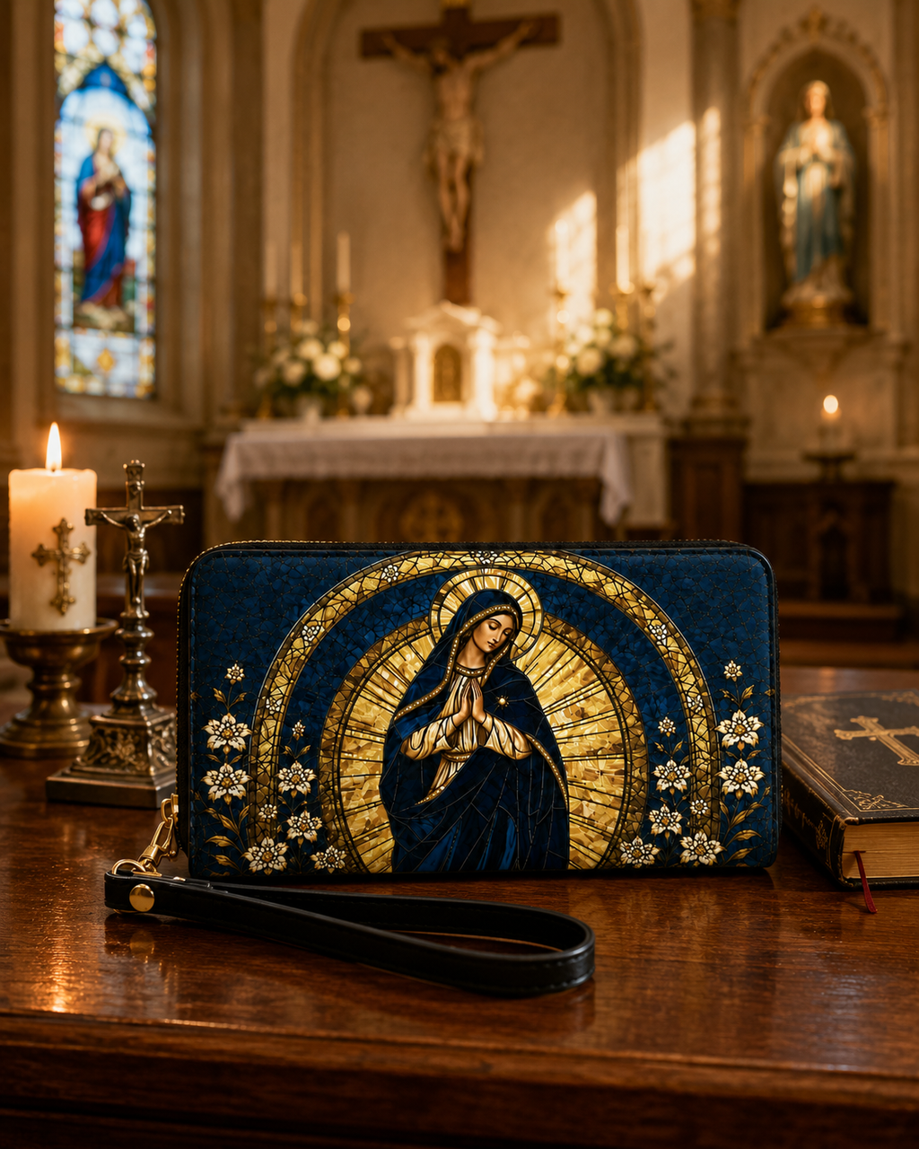 "Stella Fidei" Leather Wallet