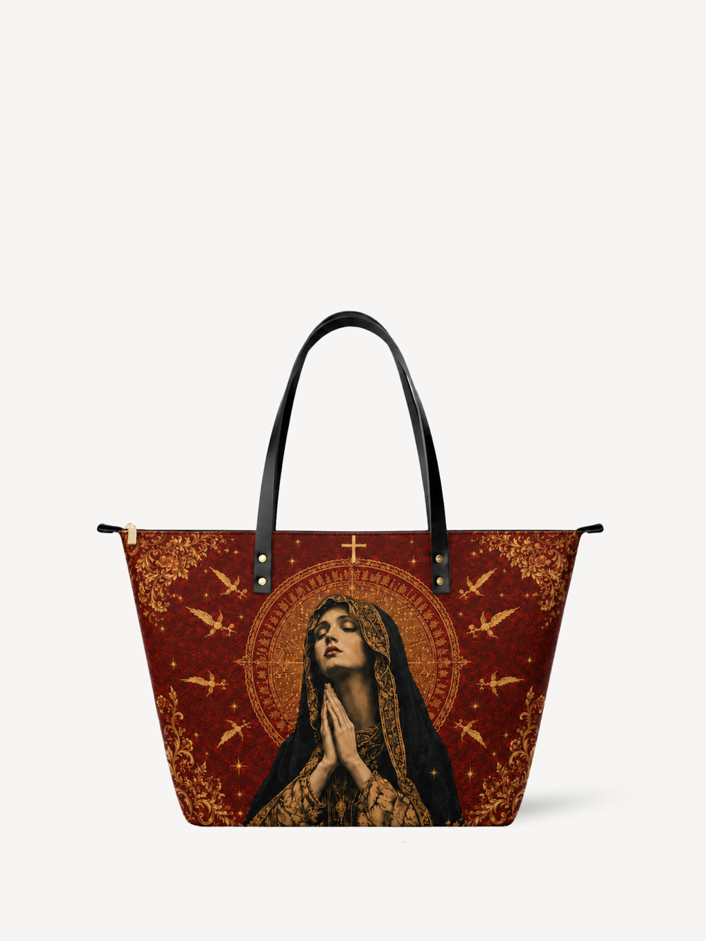"Virgin Mary" Leather Tote Bag