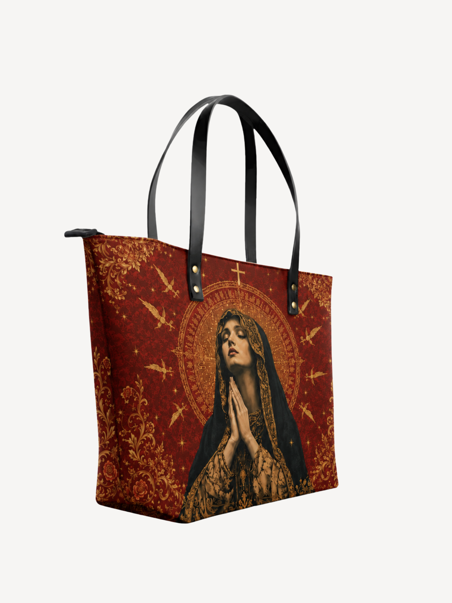 "Virgin Mary" Leather Tote Bag