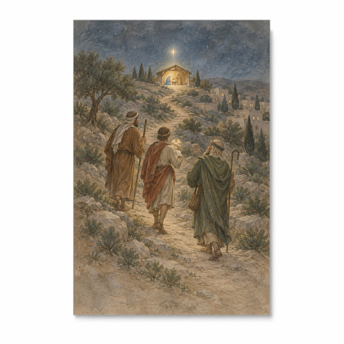 Adeste Fideles Canvas Wall Art - Catholic Wall Art, front view