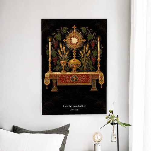 Adoremus VI Canvas Wall Art - Catholic Wall Art, detail view