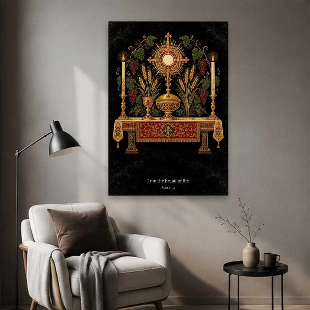 Adoremus VI Canvas Wall Art - Catholic Wall Art, styled in the home
