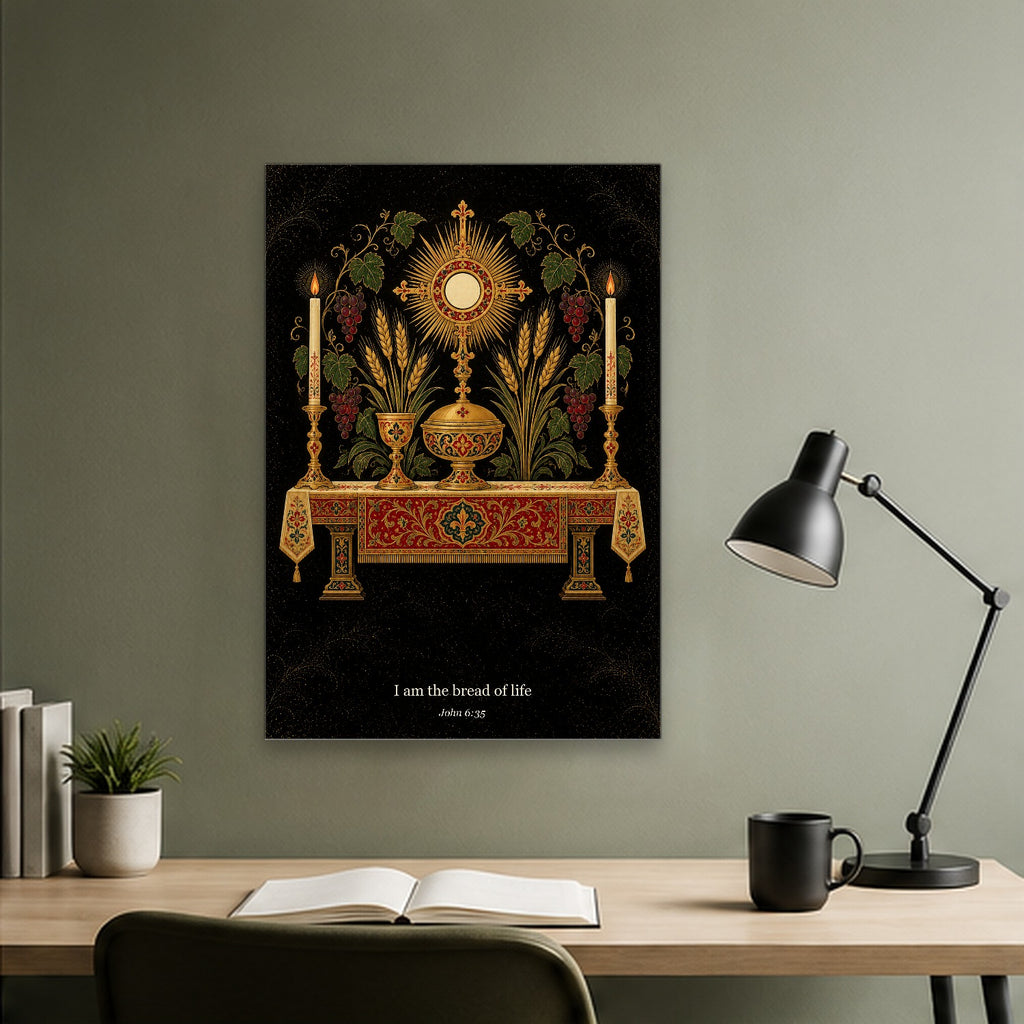 Adoremus VI Canvas Wall Art - Catholic Wall Art, close-up of the print