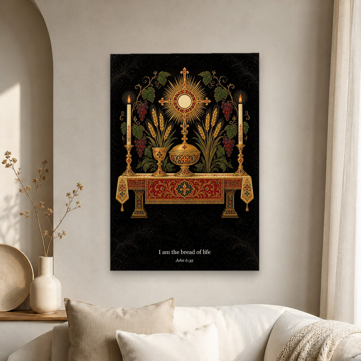 Adoremus VI Canvas Wall Art - Catholic Wall Art, scale reference