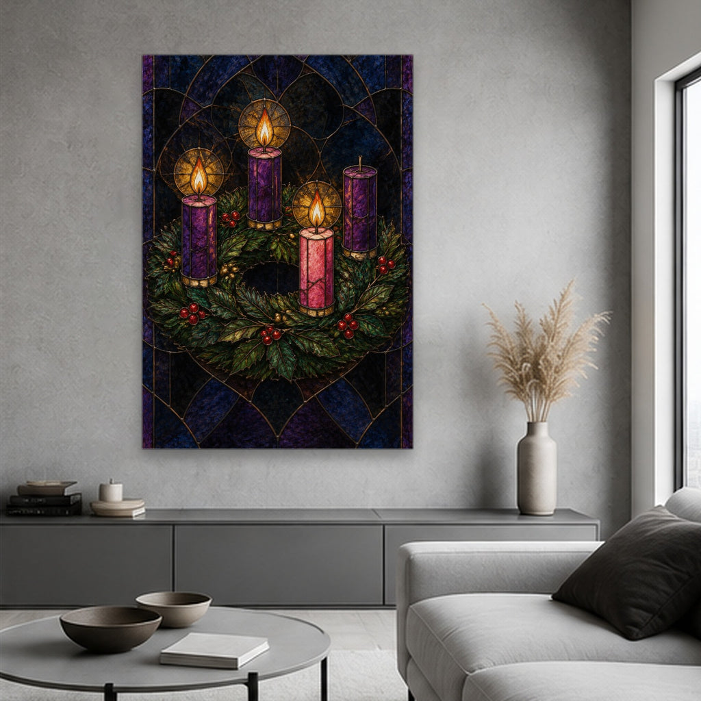 Adventus Lucis Canvas Wall Art - Catholic Wall Art, hanging display