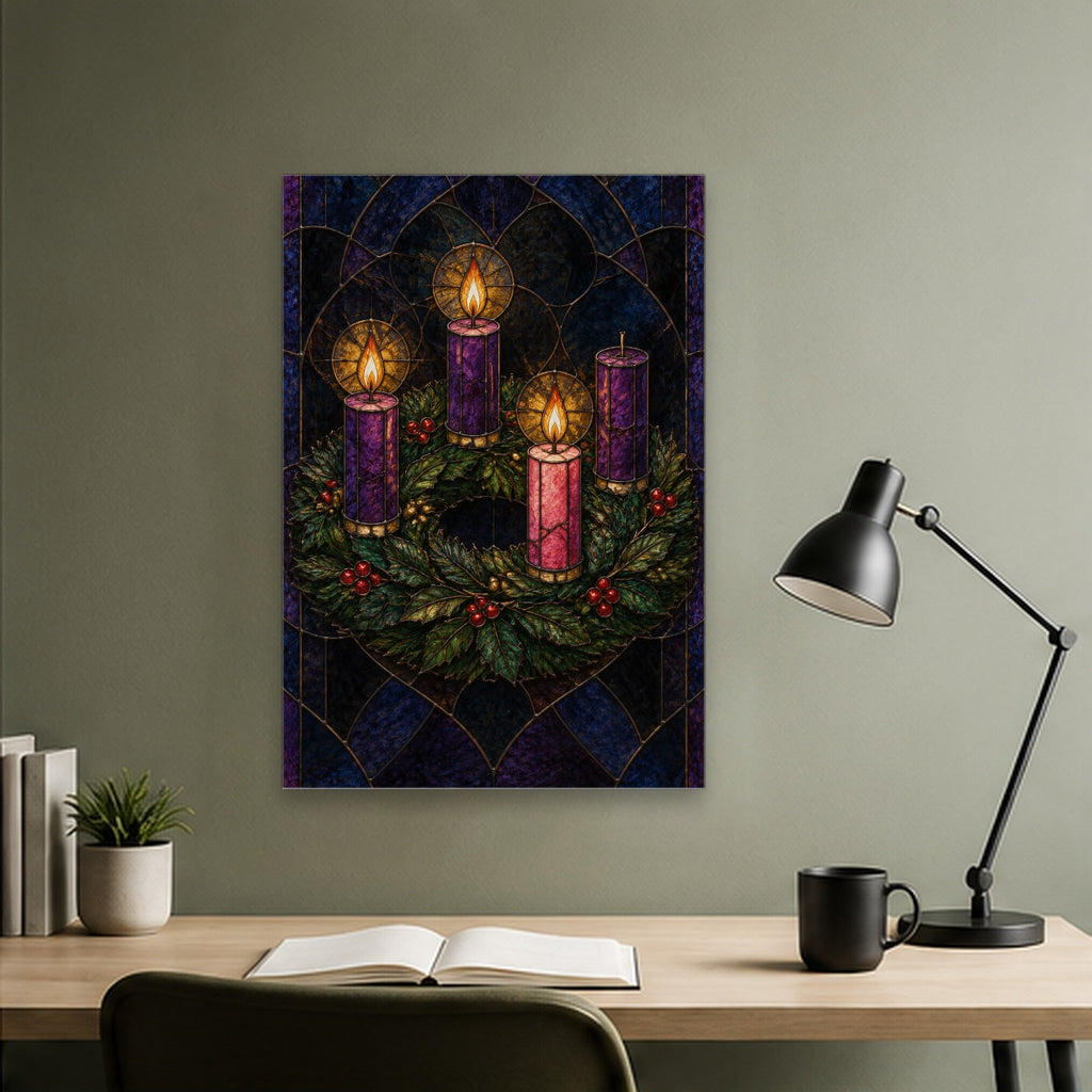 Adventus Lucis Canvas Wall Art - Catholic Wall Art, close-up of the print