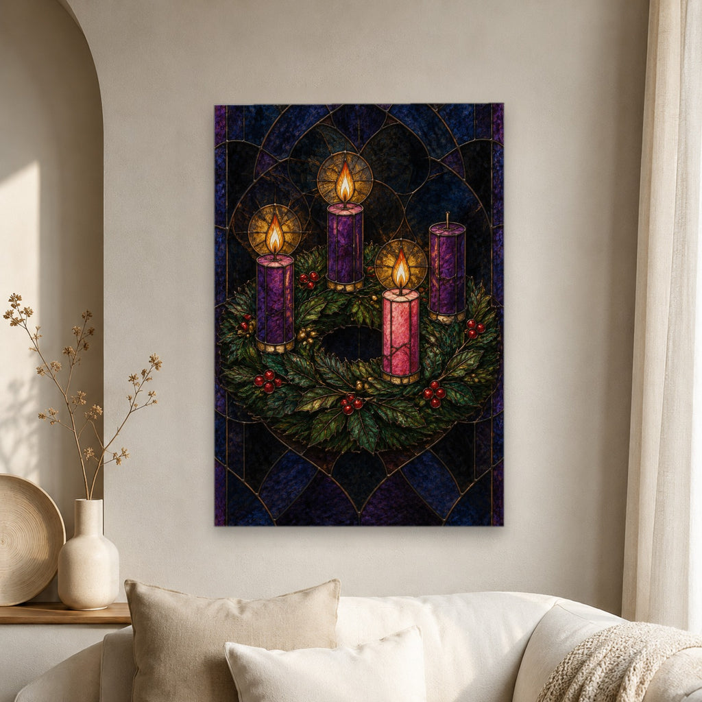 Adventus Lucis Canvas Wall Art - Catholic Wall Art, scale reference