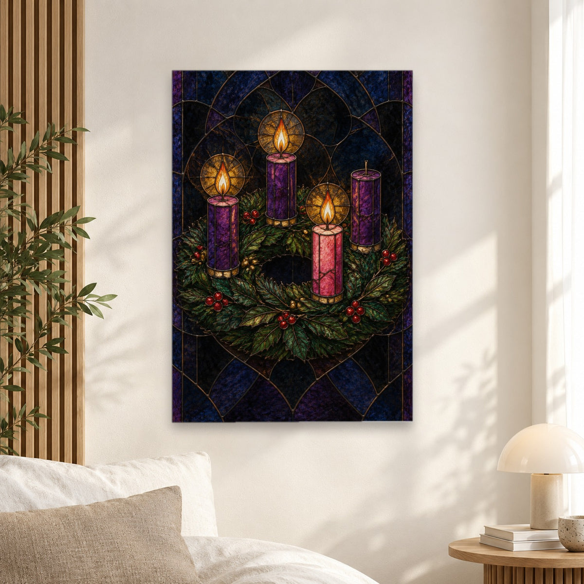 Adventus Lucis Canvas Wall Art - Catholic Wall Art, alternate angle