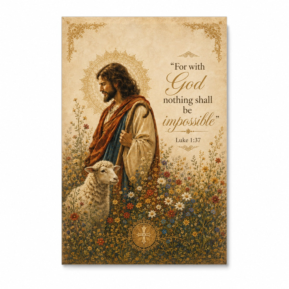 Agnus Dei Canvas Wall Art - Catholic Wall Art, front view