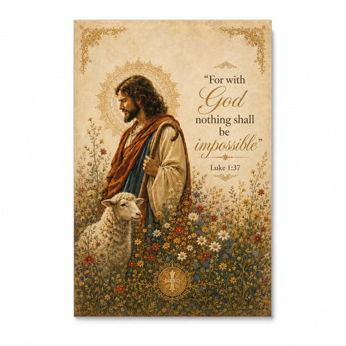 Agnus Dei Canvas Wall Art - Catholic Wall Art, front view