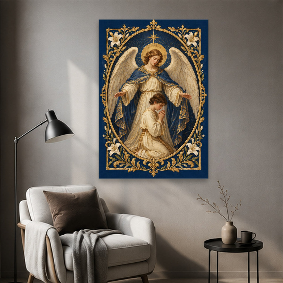 Ala Dei Canvas Wall Art - Catholic Wall Art, styled in the home