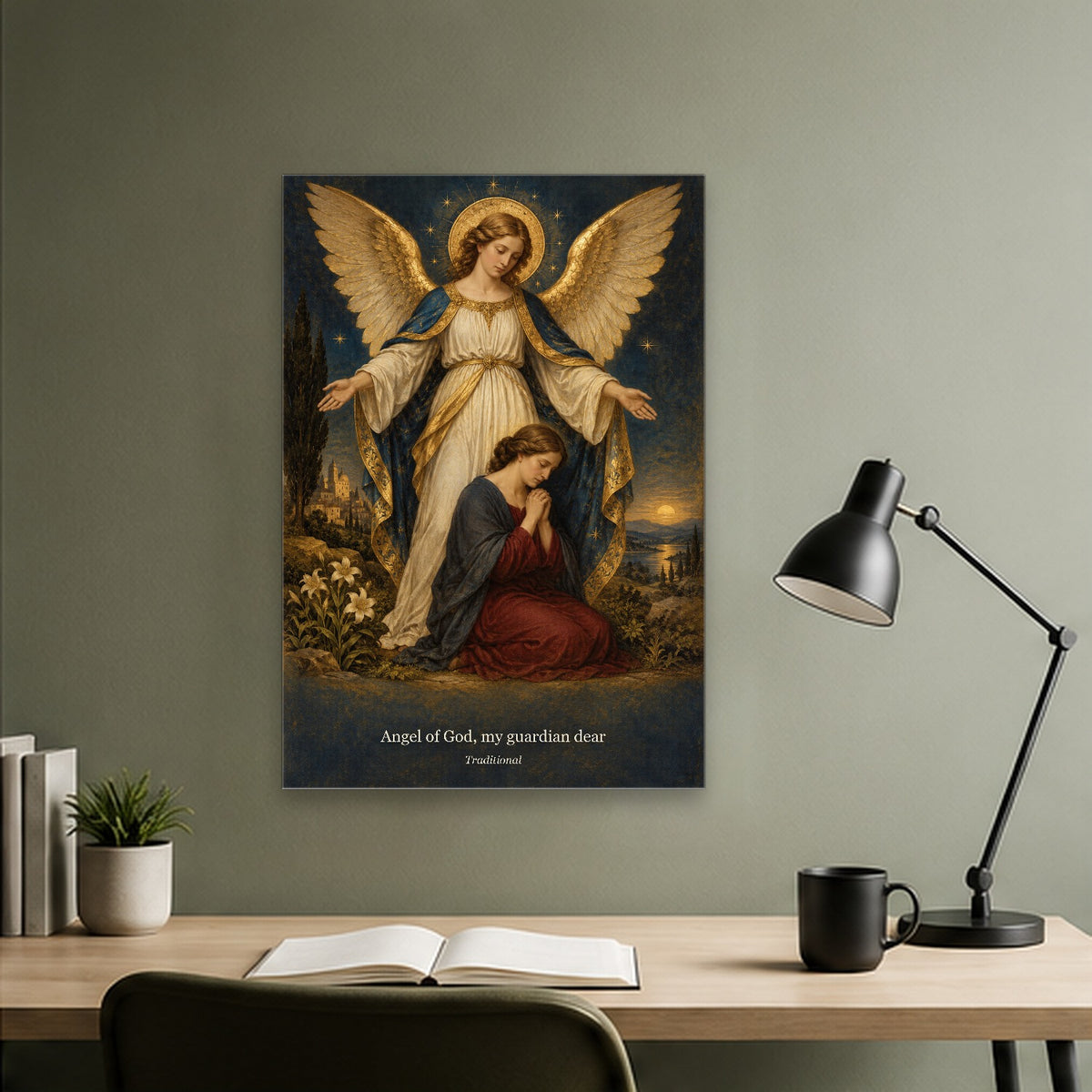 Ala Dei II Canvas Wall Art - Catholic Wall Art, close-up of the print