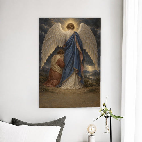 Ala Dei III Canvas Wall Art - Catholic Wall Art, detail view