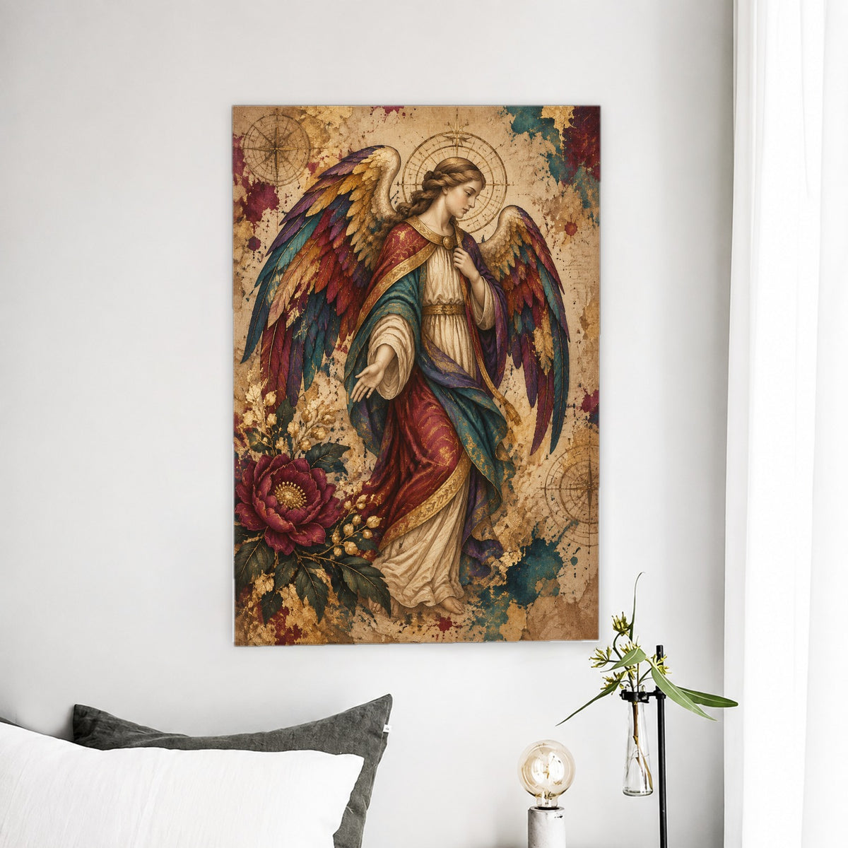 Alae Iridis Canvas Wall Art - Catholic Wall Art, detail view