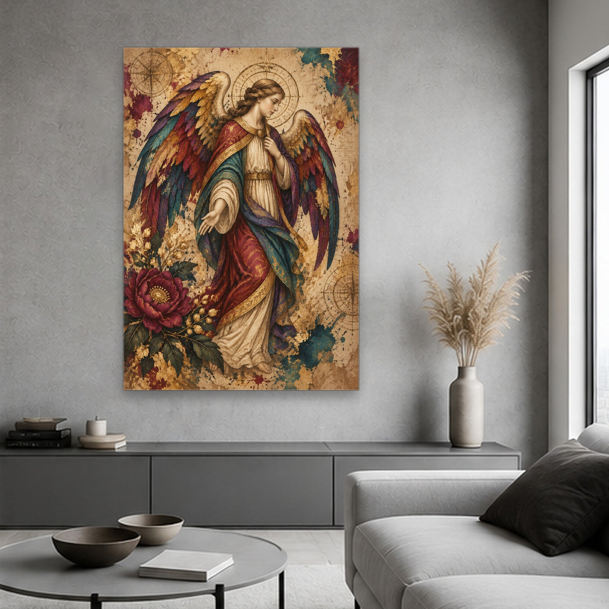 Alae Iridis Canvas Wall Art - Catholic Wall Art, hanging display
