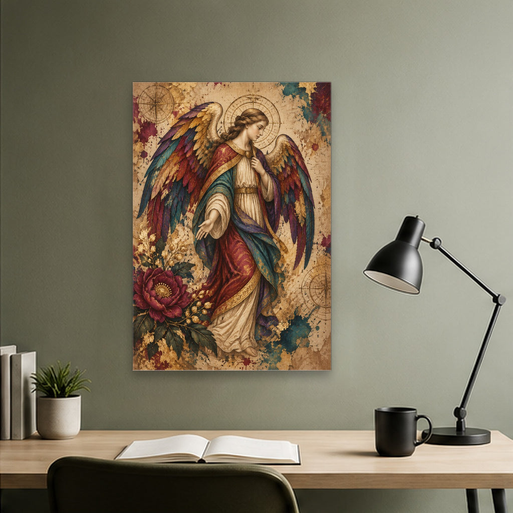 Alae Iridis Canvas Wall Art - Catholic Wall Art, close-up of the print