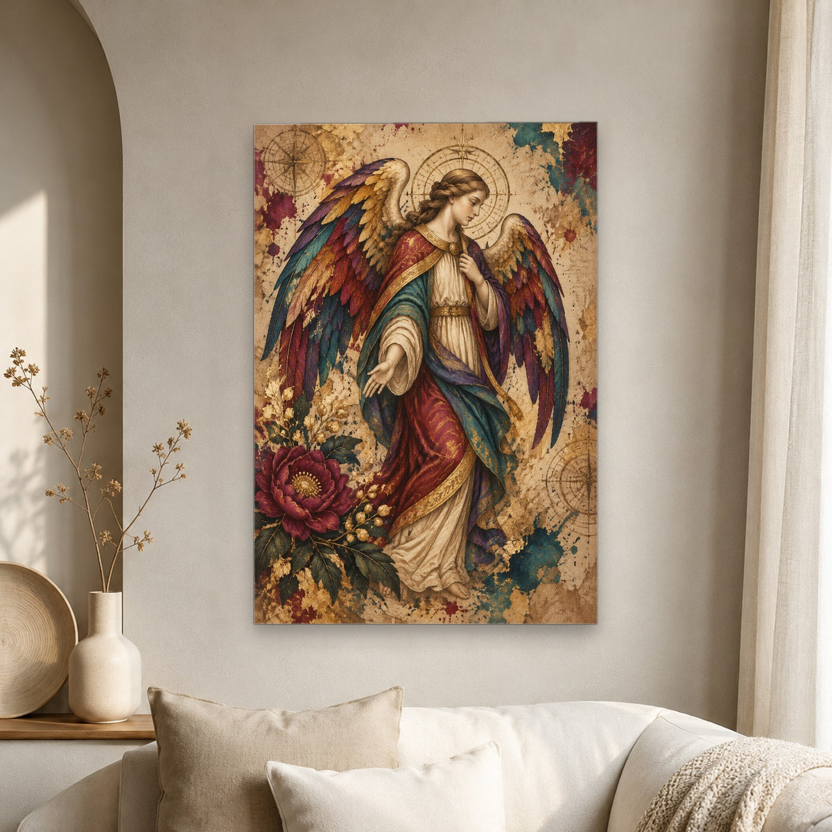 Alae Iridis Canvas Wall Art - Catholic Wall Art, scale reference
