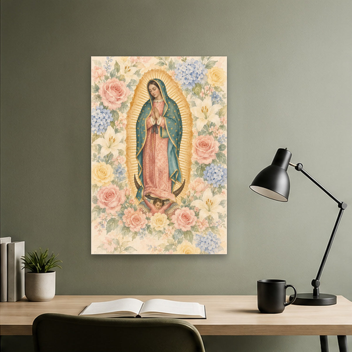 All Generations – Catholic Canvas Wall Art - Catholic Wall Art, close-up of the print