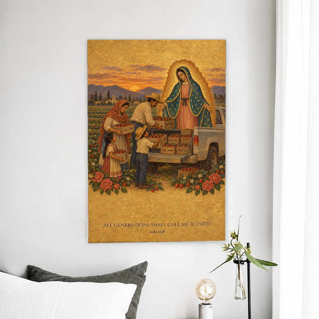 All Generations in Manuscript Canvas Wall Art - Catholic Wall Art, detail view