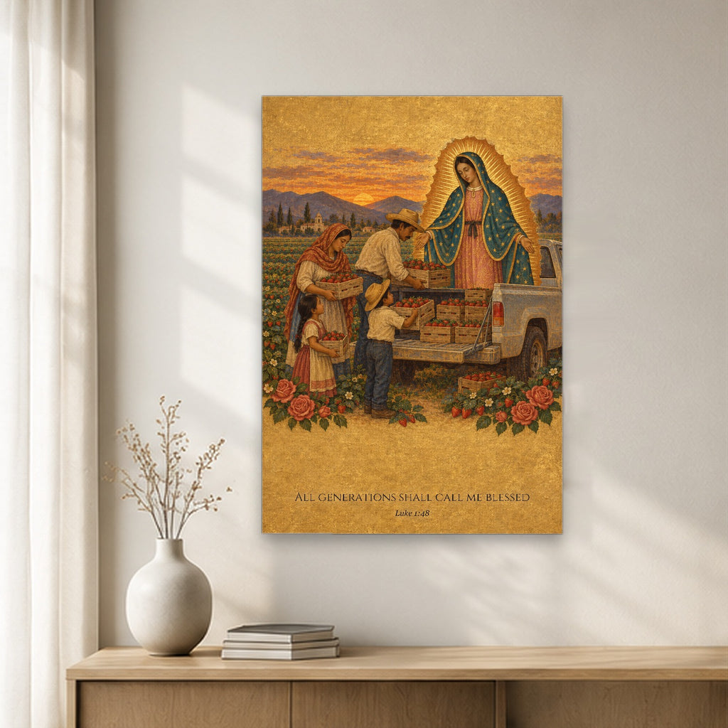 All Generations in Manuscript Canvas Wall Art - Catholic Wall Art, gift presentation