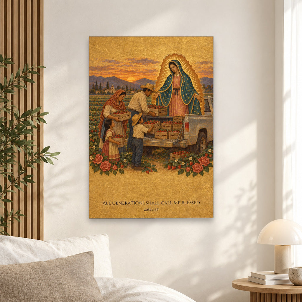 All Generations in Manuscript Canvas Wall Art - Catholic Wall Art, alternate angle