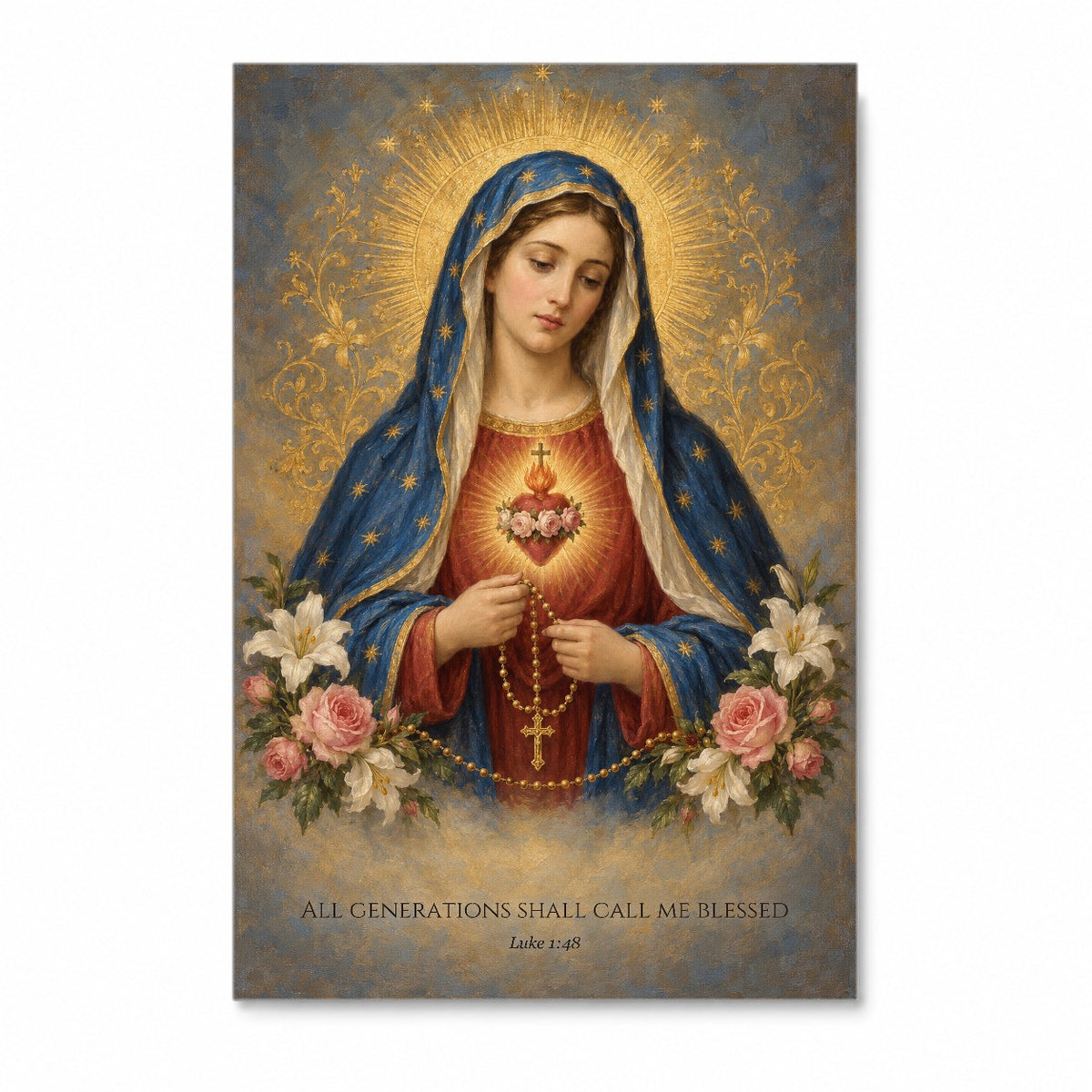 All Generations in Oil Canvas Wall Art - Catholic Wall Art, front view