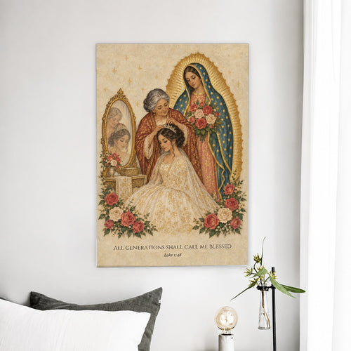 All Generations in Vellum Canvas Wall Art - Catholic Wall Art, detail view