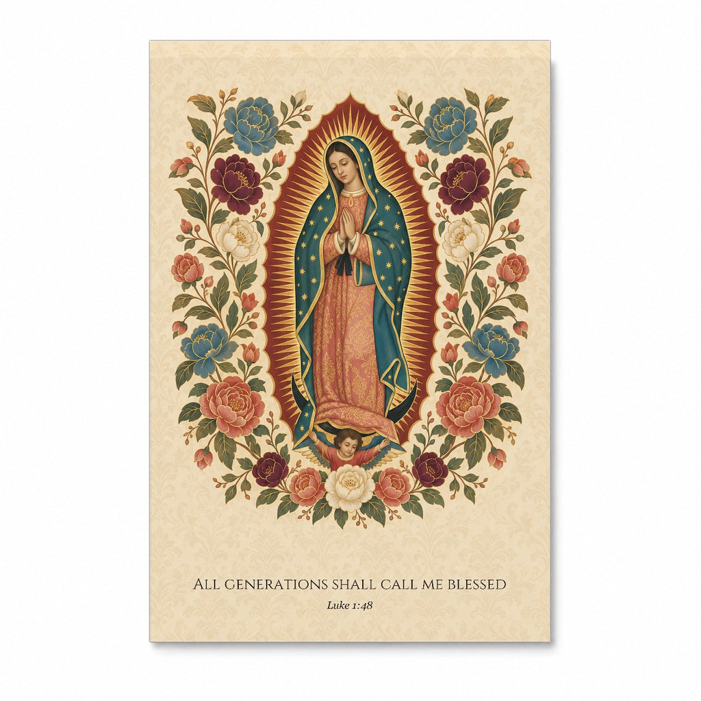 All Generations – Mexican Canvas Wall Art - Catholic Wall Art, front view