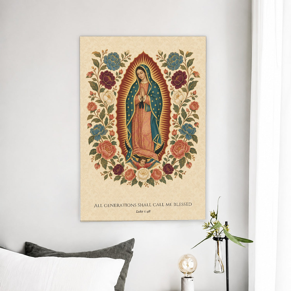 All Generations – Mexican Canvas Wall Art - Catholic Wall Art, detail view