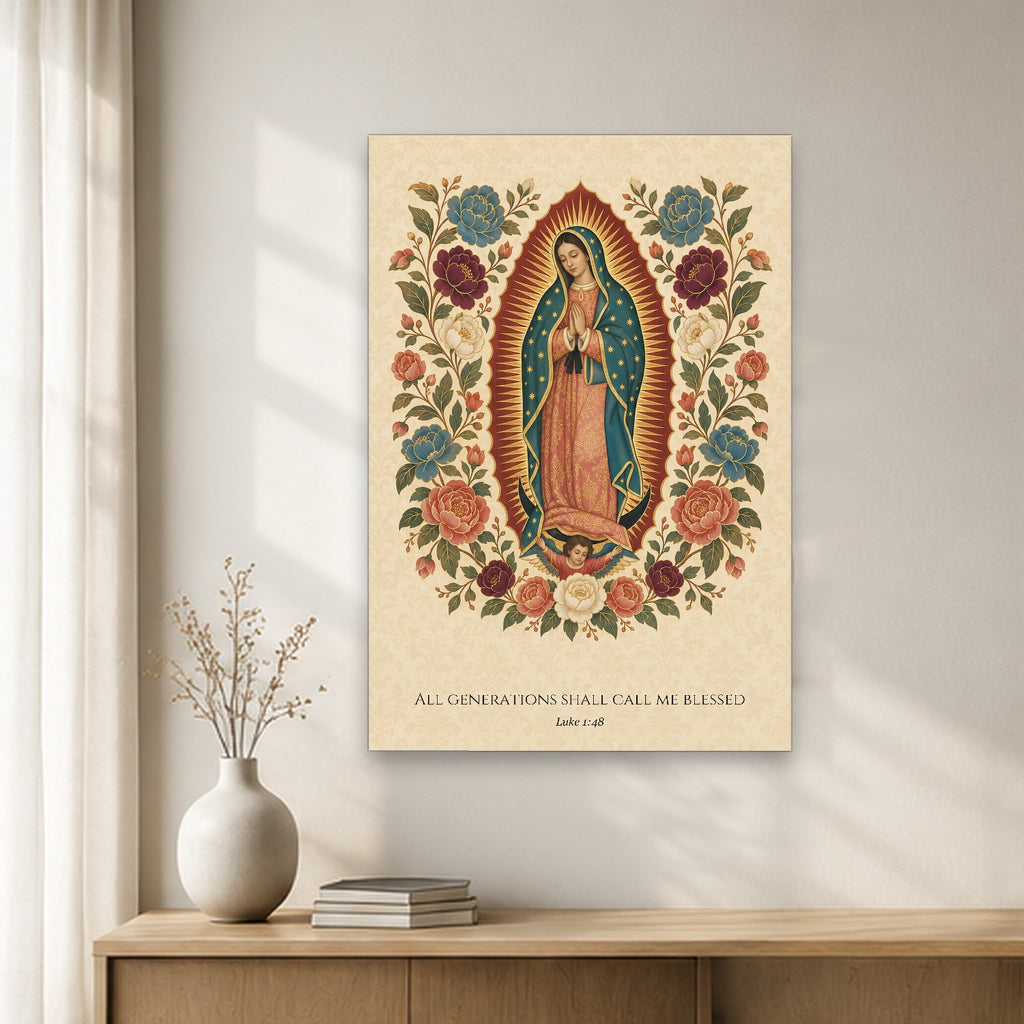 All Generations – Mexican Canvas Wall Art - Catholic Wall Art, gift presentation