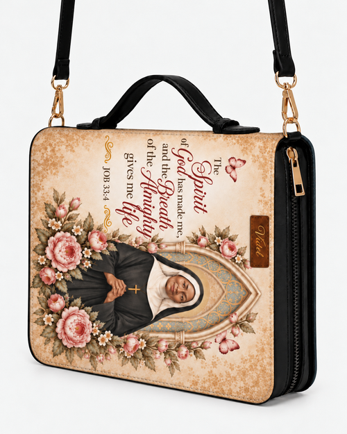Almighty Breath Bible Cover - Leather Bible Cover, detail view