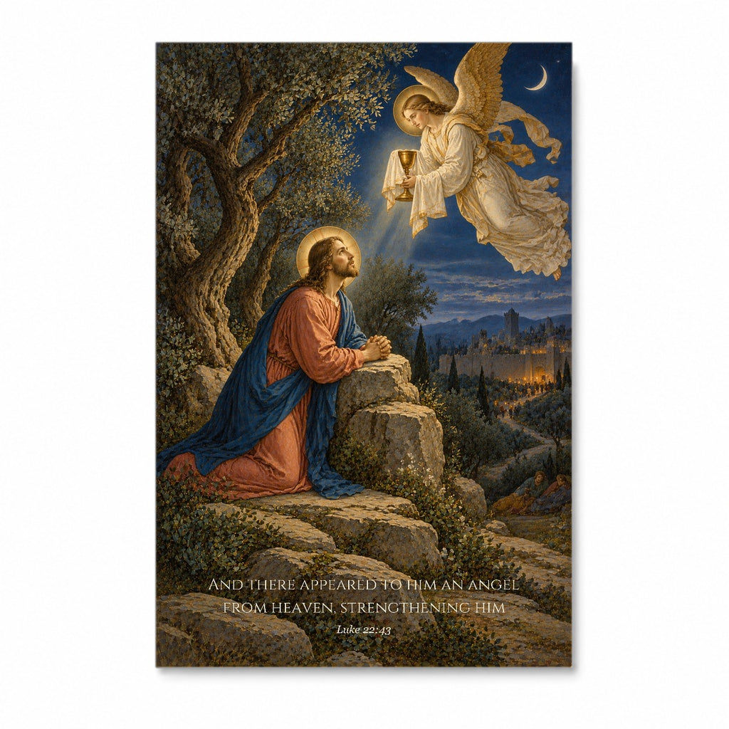An Angel Strengthening Canvas Wall Art - Christian Wall Art, front view